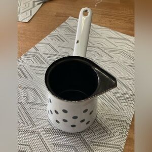 Vintage  COFFEE POT BUTTER SYRUP WARMER ENAMELWARE